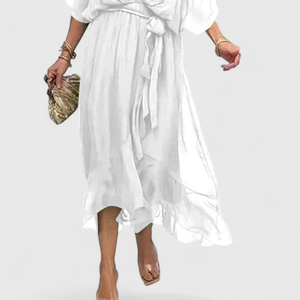 Women's Elegant V Neck Dress with Timeless Sophistication