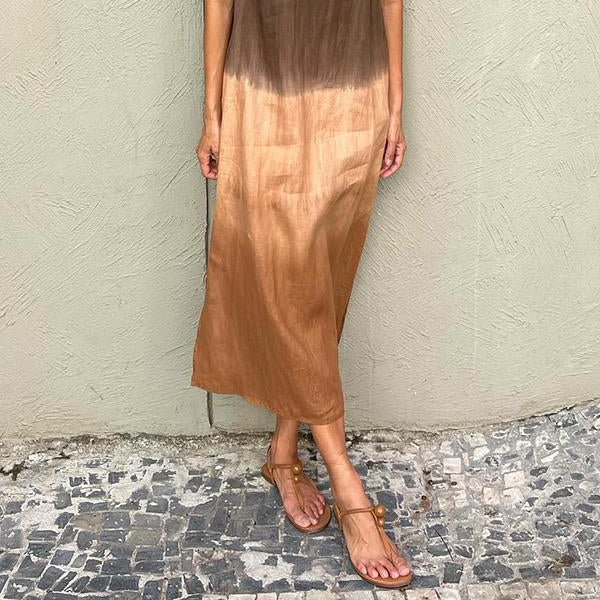 Women's Elegant Dress with a Timeless Natural Print