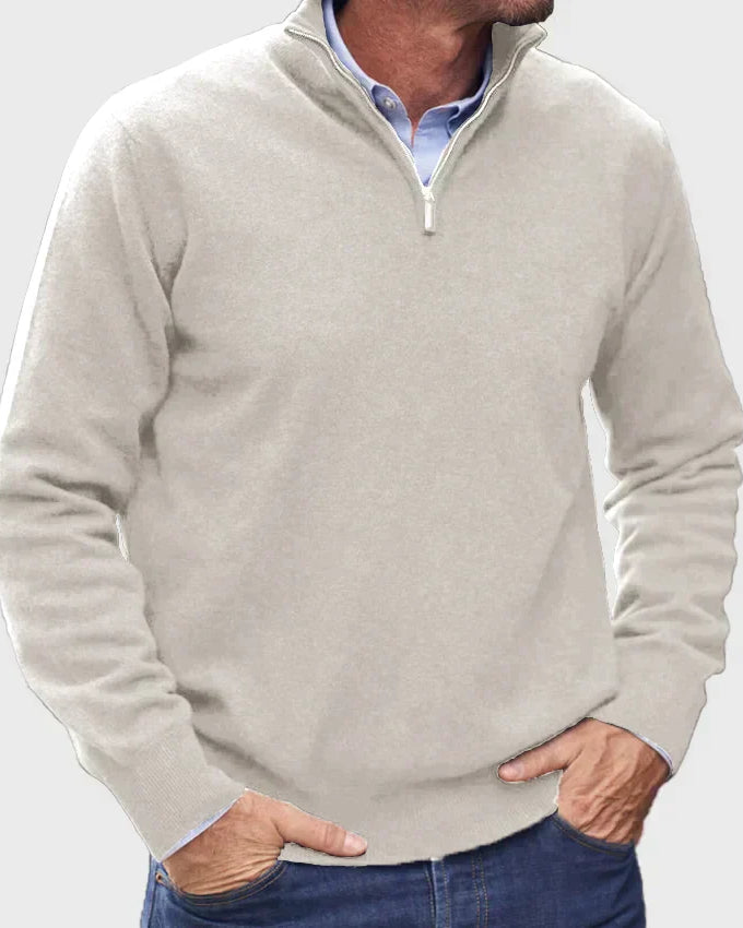 Classic Quarter-Zip Everyday Sweater - Timeless Style and All-Day Comfort
