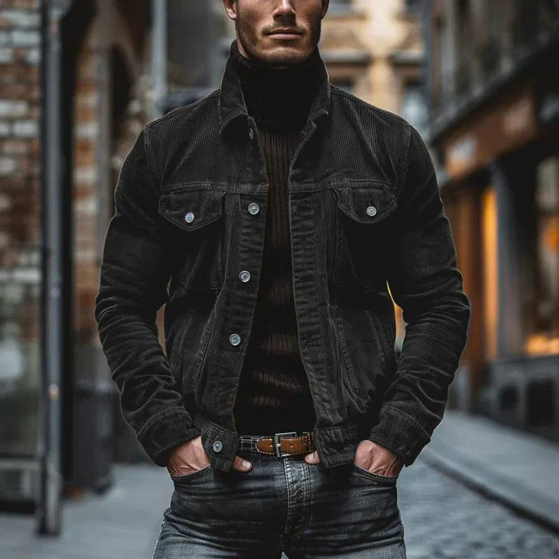 Men's Retro Cable Jacket – Timeless Style and Reliable Connection
