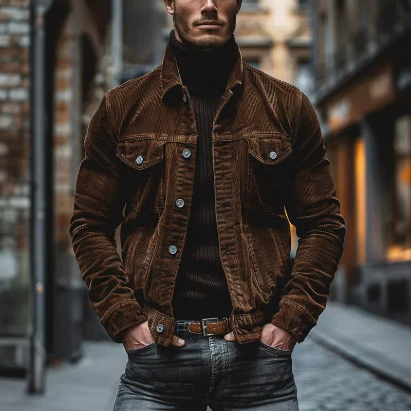 Men's Retro Cable Jacket – Timeless Style and Reliable Connection