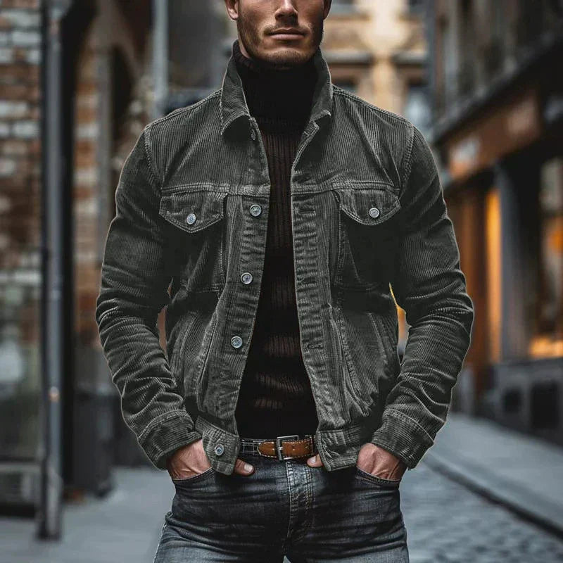Men's Retro Cable Jacket – Timeless Style and Reliable Connection