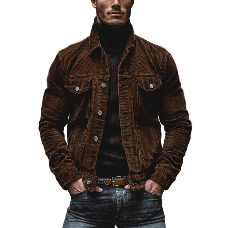 Men's Retro Cable Jacket – Timeless Style and Reliable Connection