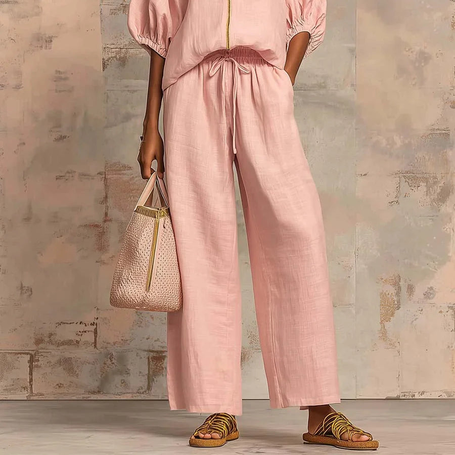 Amélie | Effortless Linen Zip Two-Piece Set
