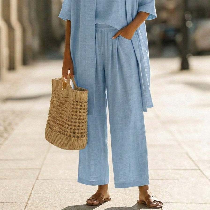 Isa | Effortless Linen-Cotton Three-Piece Set