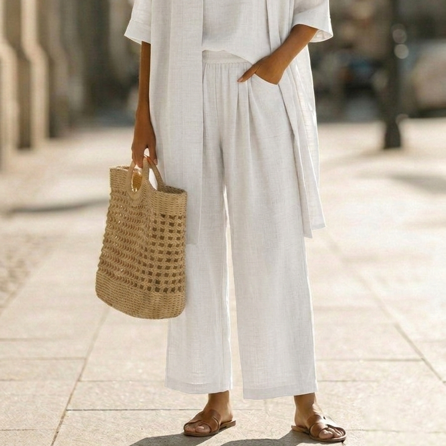 Isa | Effortless Linen-Cotton Three-Piece Set