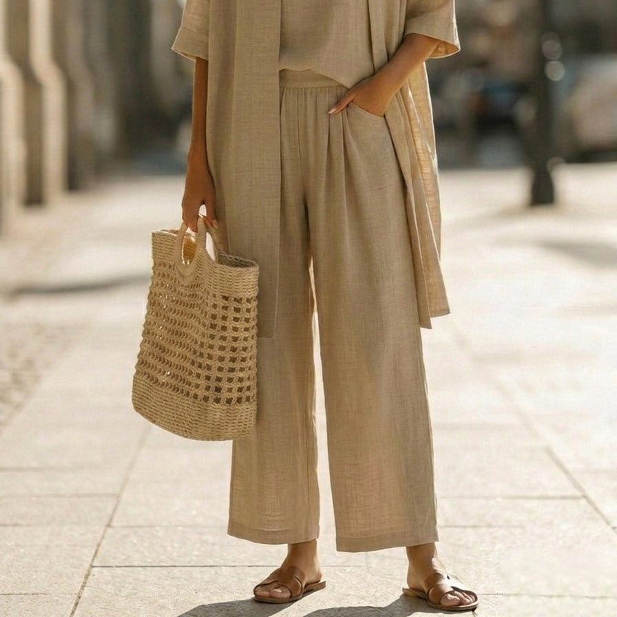 Isa | Effortless Linen-Cotton Three-Piece Set