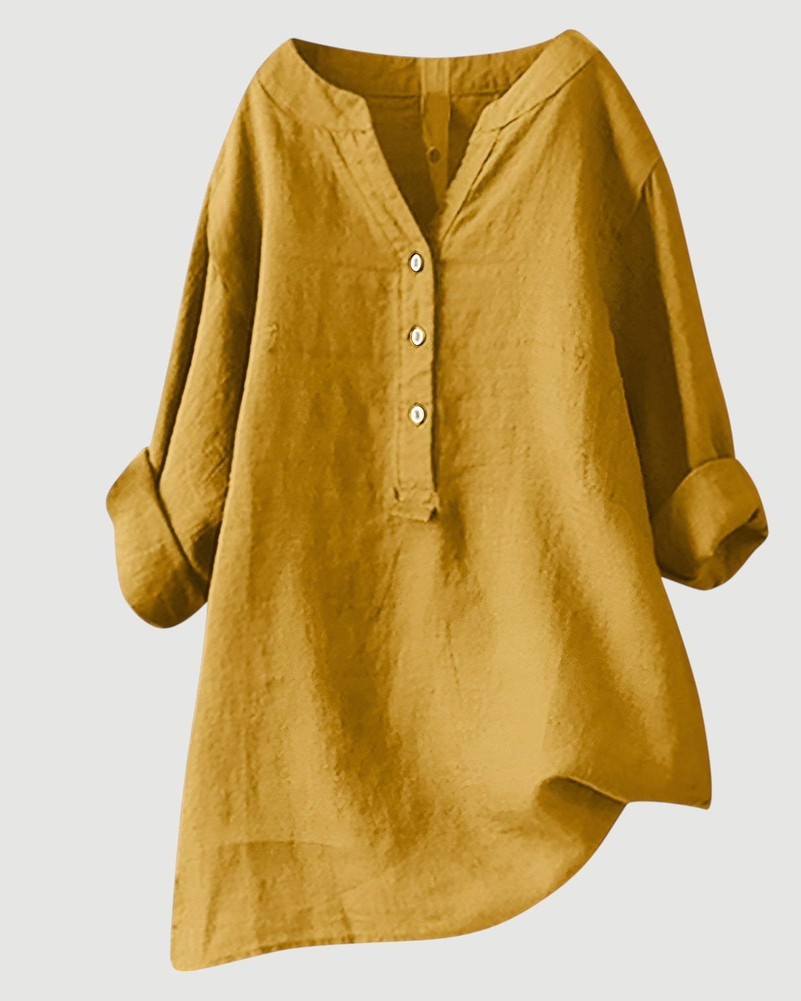 Airy Button-Up Comfort Shirt - Lightweight, Breathable Everyday Essential