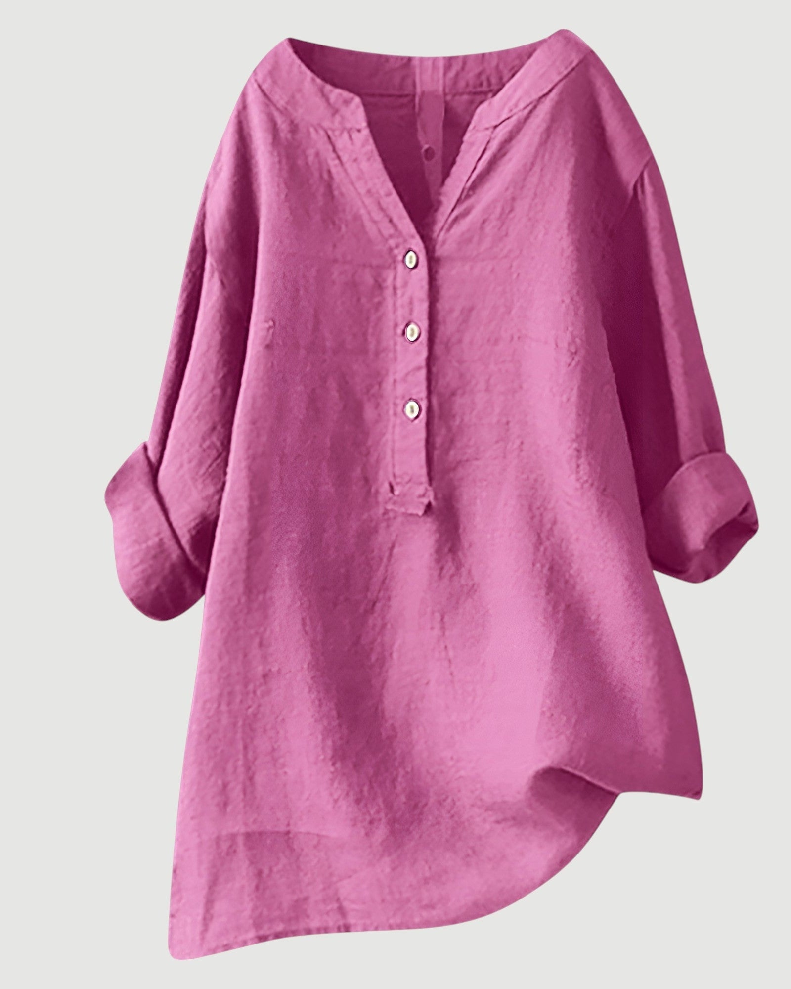 Airy Button-Up Comfort Shirt - Lightweight, Breathable Everyday Essential
