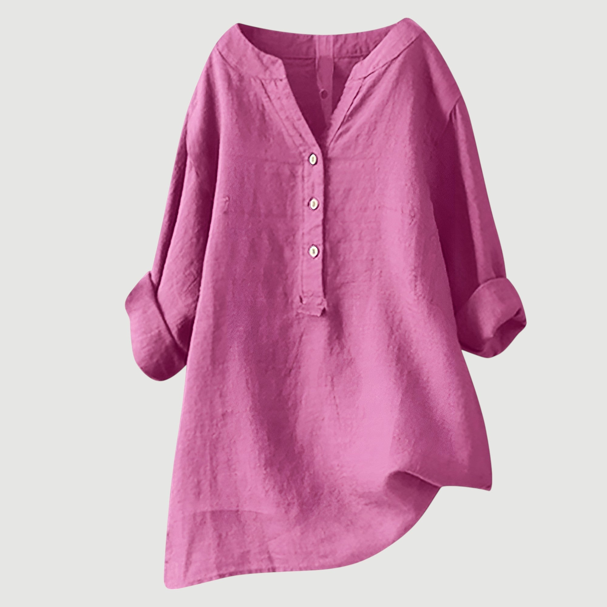 Airy Button-Up Comfort Shirt - Lightweight, Breathable Everyday Essential
