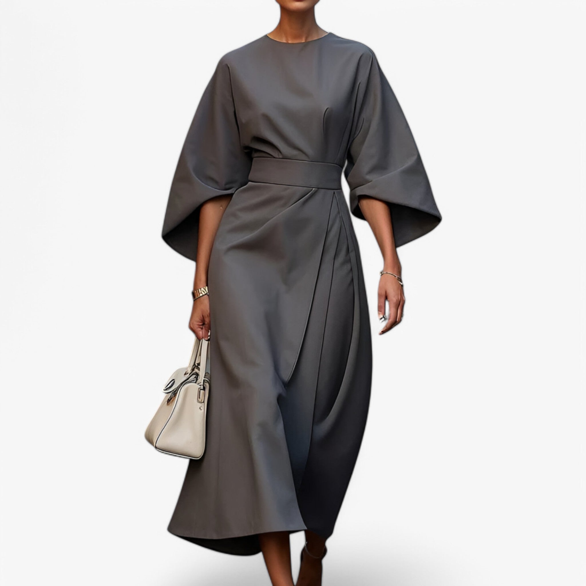 Chic Asymmetric Dress with a Modern, Elegant Silhouette