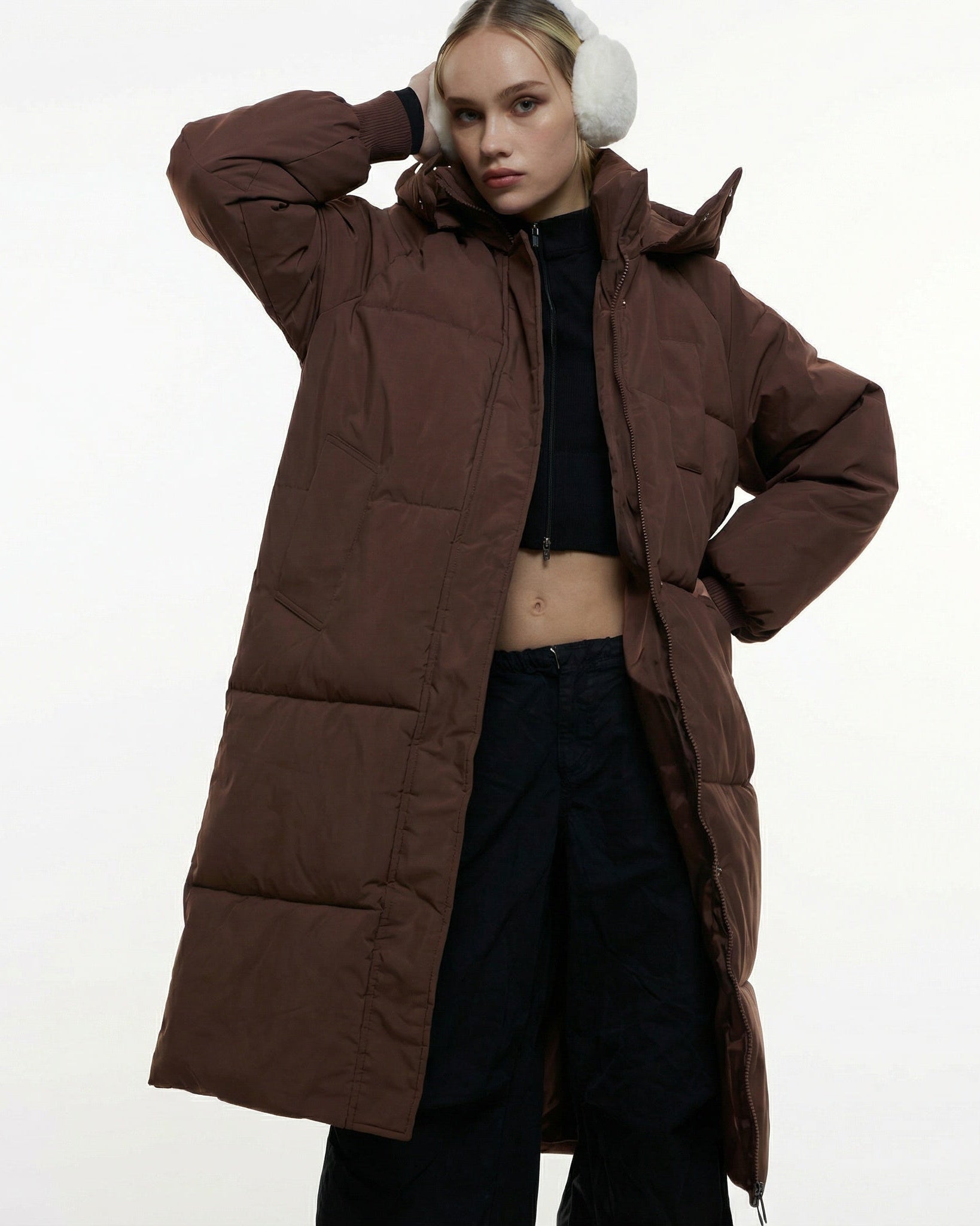 Classic Hooded Long Puffer Coat – Timeless Warmth, Sleek Style