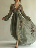Timeless Trendy chiffon dress with elegant print