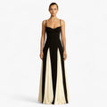 Women's Strap Maxi Dress - Timeless Elegance, Subtle Sensuality