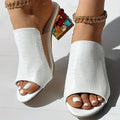 Women's Eliza Crystal-Embellished Block Heels