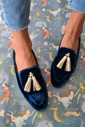 Women's Loafers with Champagne Tassels