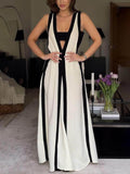 Women's Elegant and Trendy Reversible Long Tunic Dress with Color