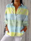 Women's Pastel Grid Blouse
