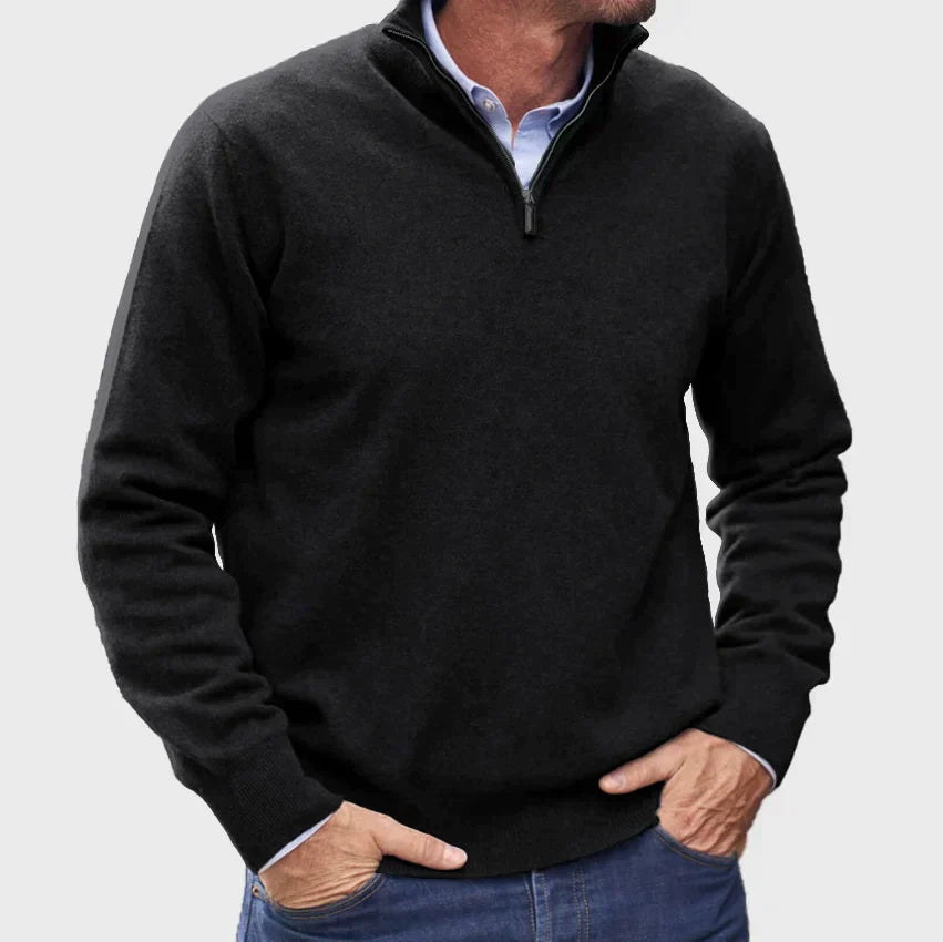 Classic Quarter-Zip Everyday Sweater - Timeless Style and All-Day Comfort