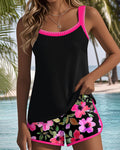 Women's Maren Floral Boxer Set with Tank Top Swimsuit - Stylish