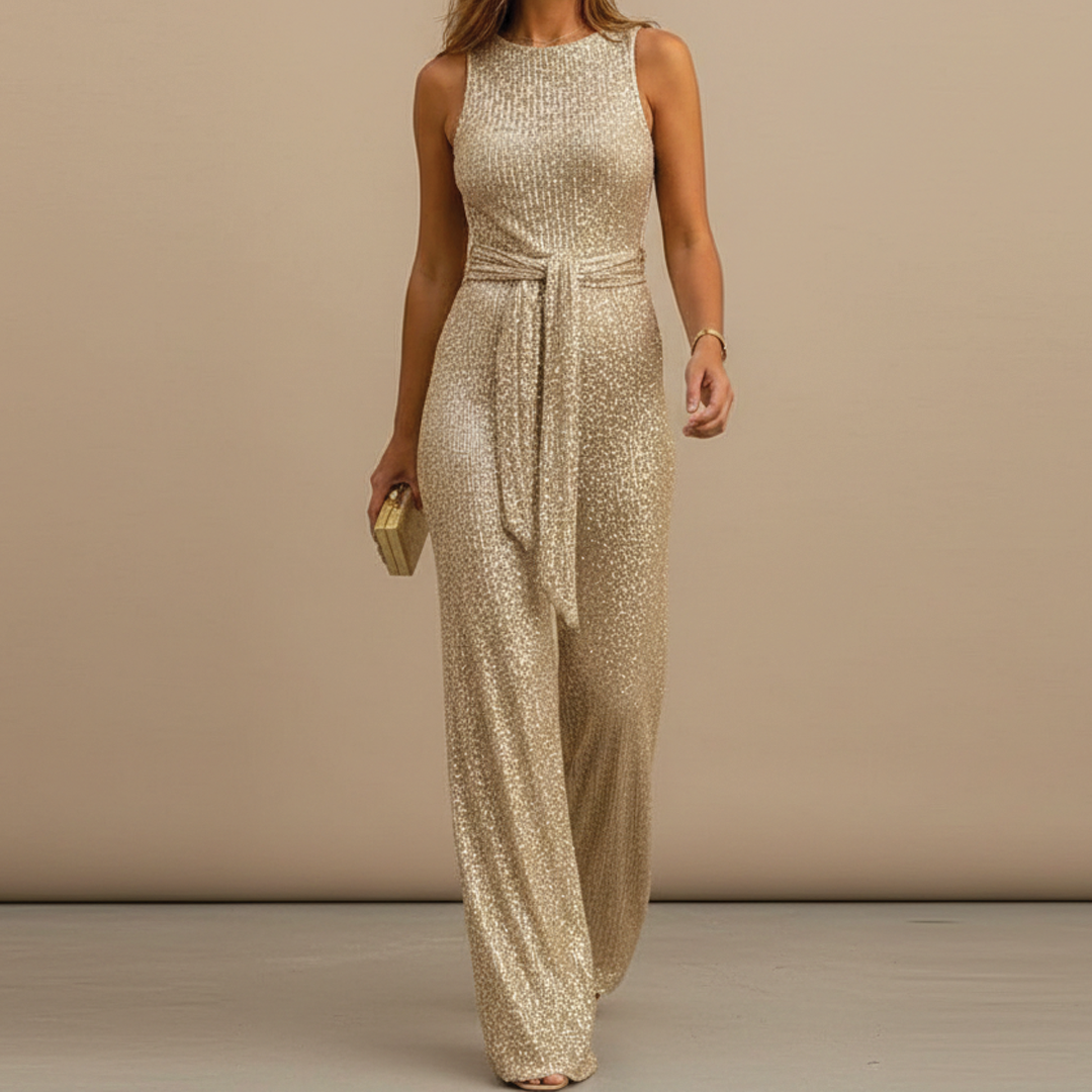 Amelie Sparkling Sequin Jumpsuit - Glamorous Night-Out Sparkle
