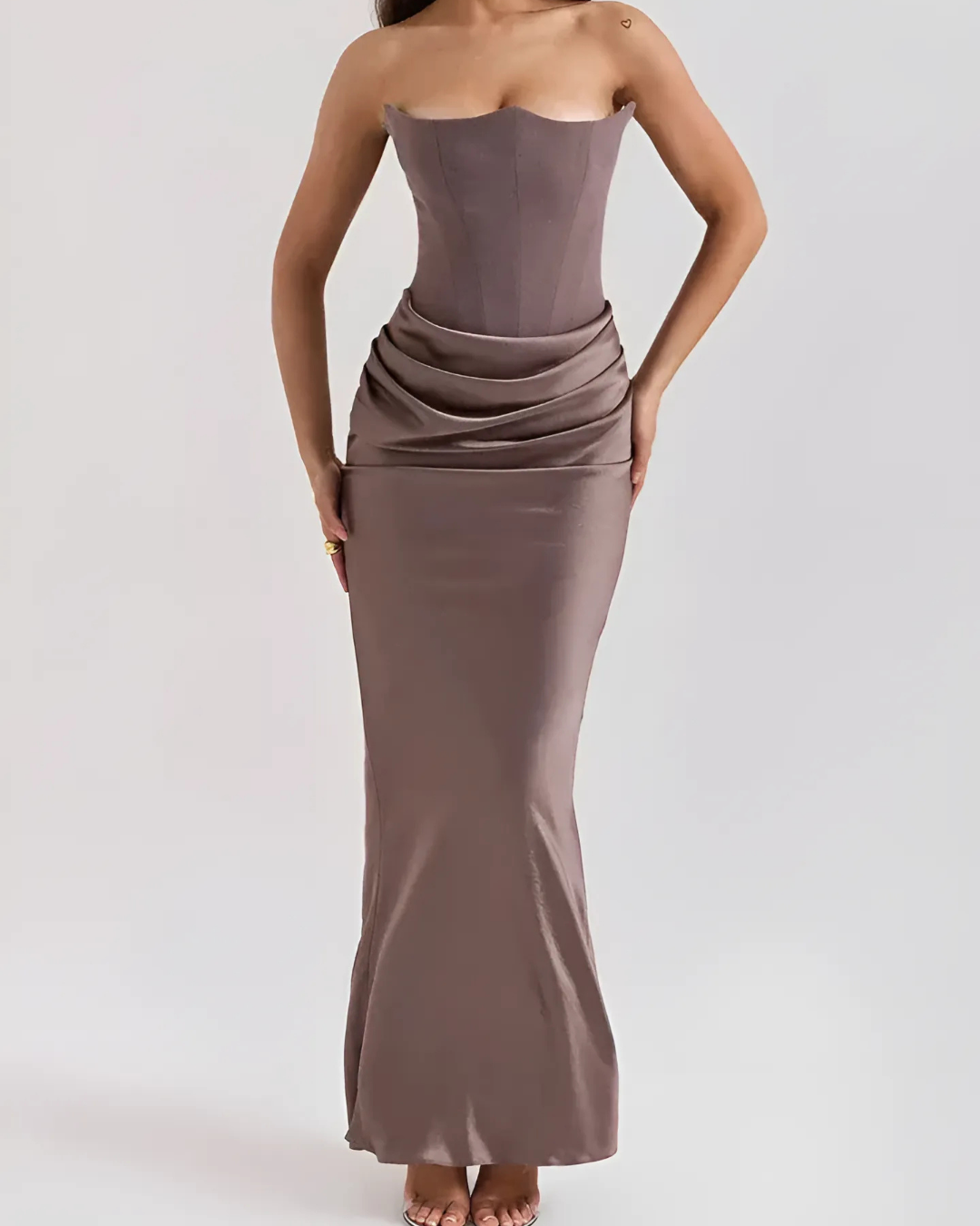 Patricia Women's Draped Maxi Dress – Elegant Wedding Guest Gown
