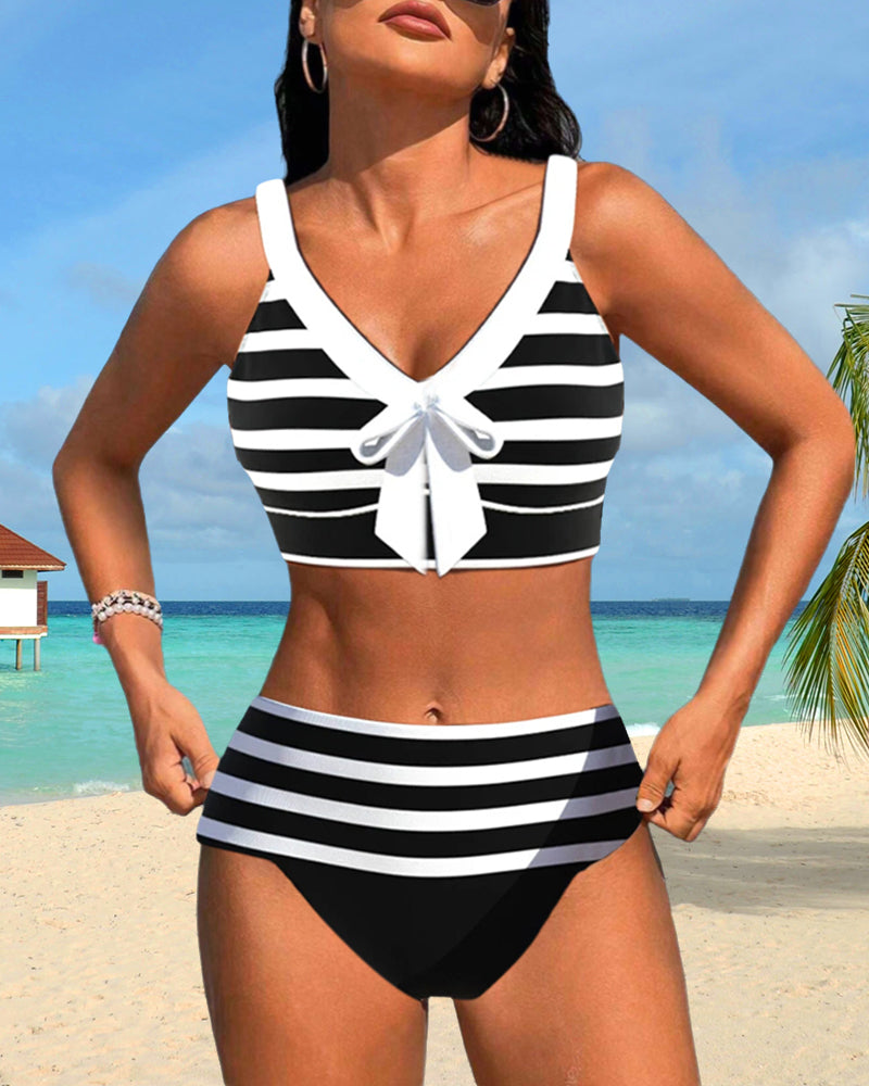 Women's Vintage Striped Bikini