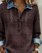 Chic Half-Button Collar Sweatshirt