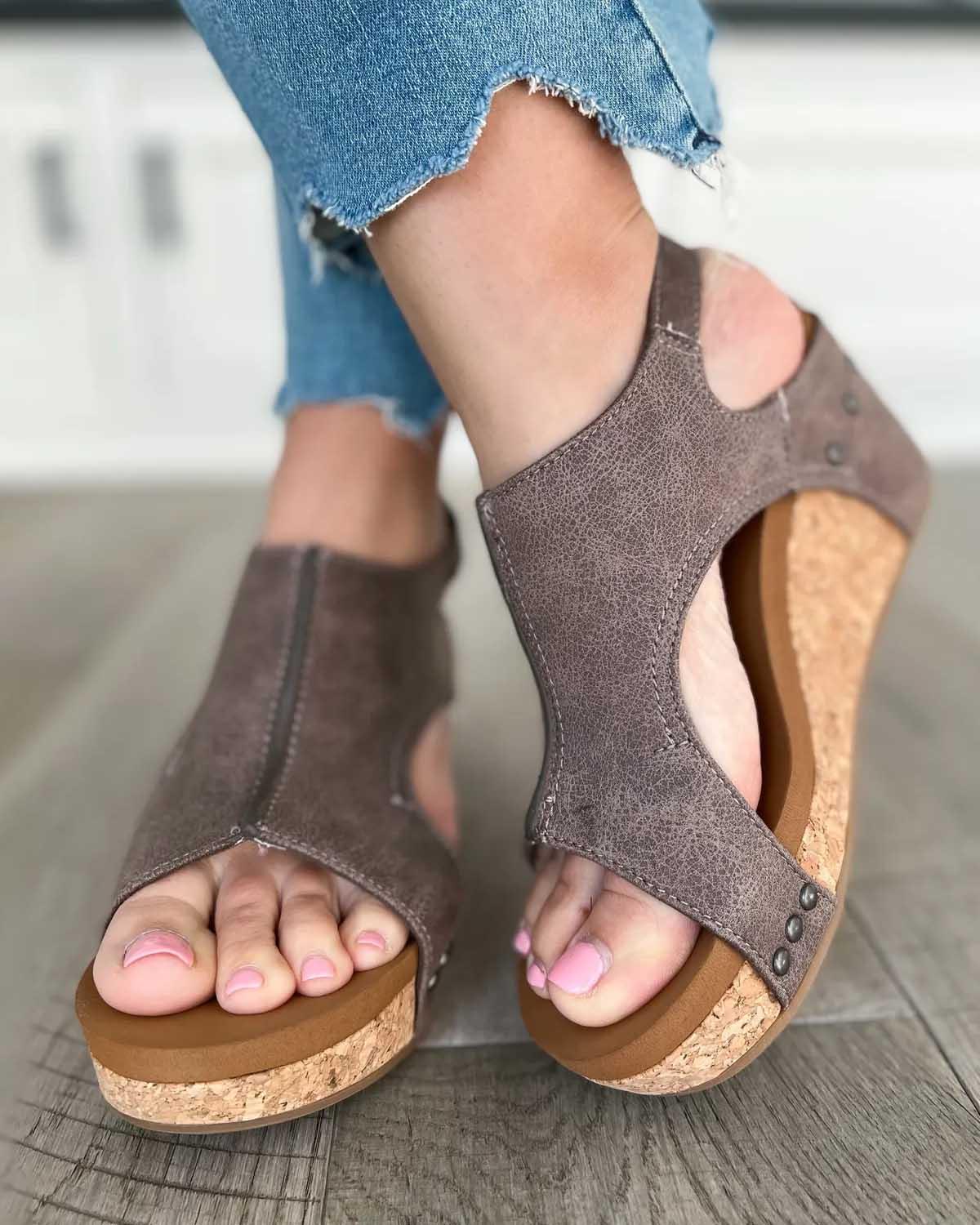 Women's Madeline Vegan Wedge Sandals - Chic, Comfortable