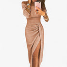 Chic Off-Shoulder Dress with Elegant Silhouette