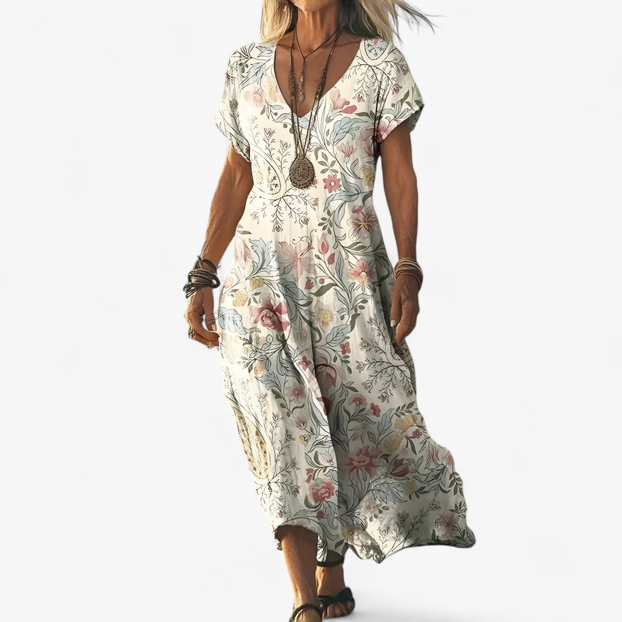 Chic Vintage Gradient Dress