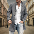 Men's Elegant Longline Coat - Timeless Classic Wool-Look Outerwear