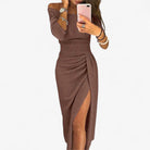 Chic Off-Shoulder Dress with Elegant Silhouette