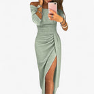 Chic Off-Shoulder Dress with Elegant Silhouette