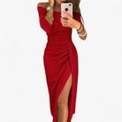 Chic Off-Shoulder Dress with Elegant Silhouette