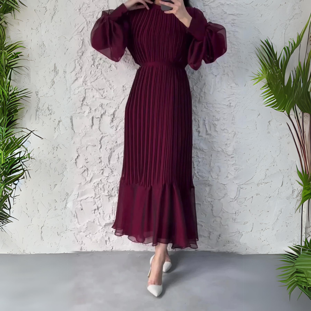 Women's Timeless Pleated Elegance Dress