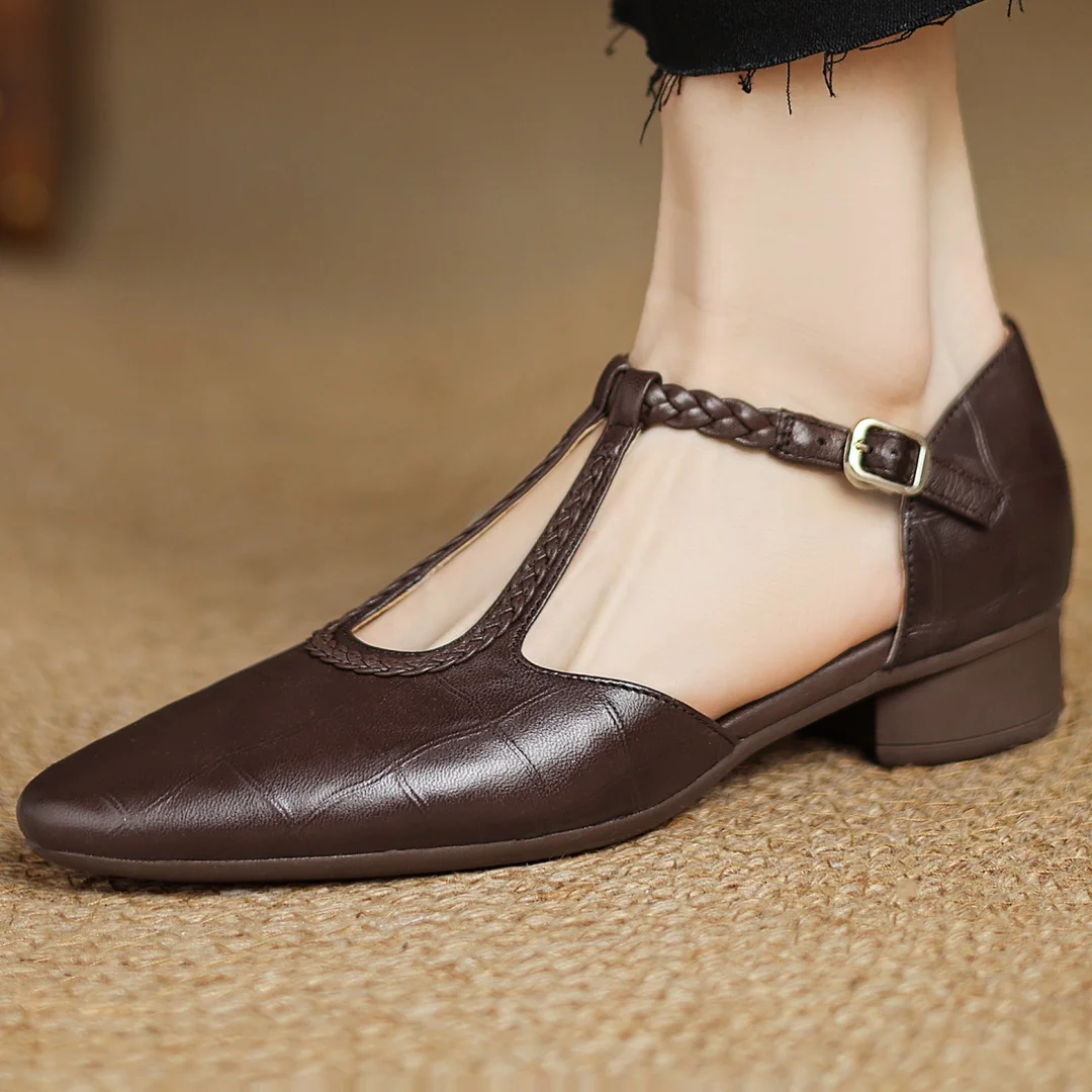 Premium Leather Mary Janes – Timeless Comfort & Style