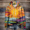 Women's Colorful Sunrise Hoodie — Vibrant, Cozy, and Ready to Shine
