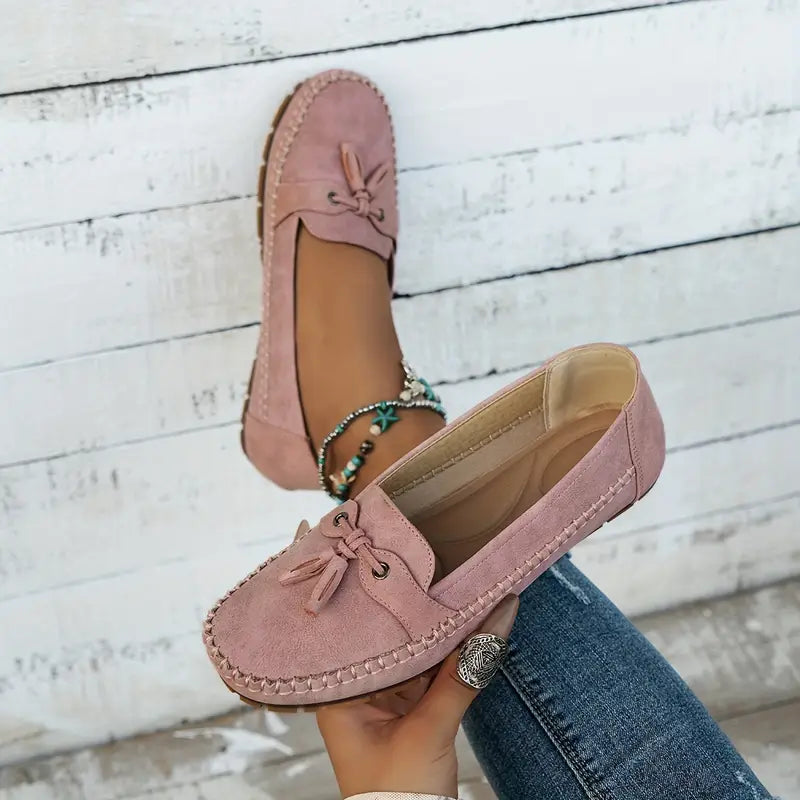: Annika | Stilfulde Ortopædiske Loafers in Lyserød van Freya Kobenhavn