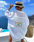 Women's Sparkling Sequin & Beaded Casual Shirt