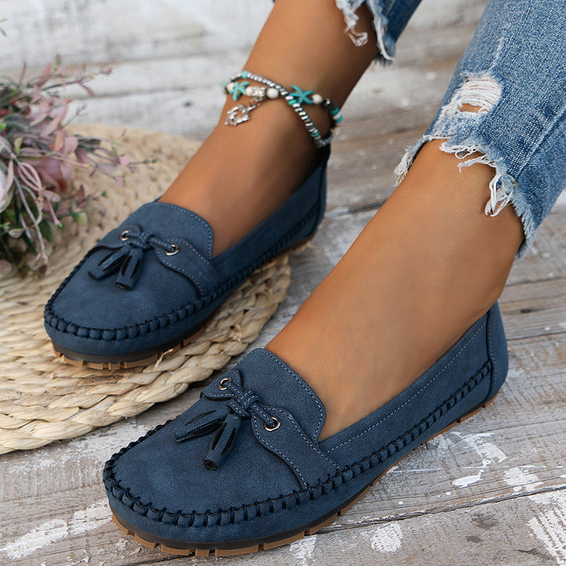 : Annika | Stilfulde Ortopædiske Loafers in Blå van Freya Kobenhavn
