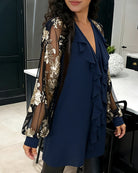 Chic Lotus-Leaf Knit Loose Blouse