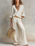 Women's Resort Wear Set - Relaxed, Loose-Fitting Silhouette for