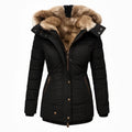 Women's Luxurious Fur-Trimmed Winter Coat