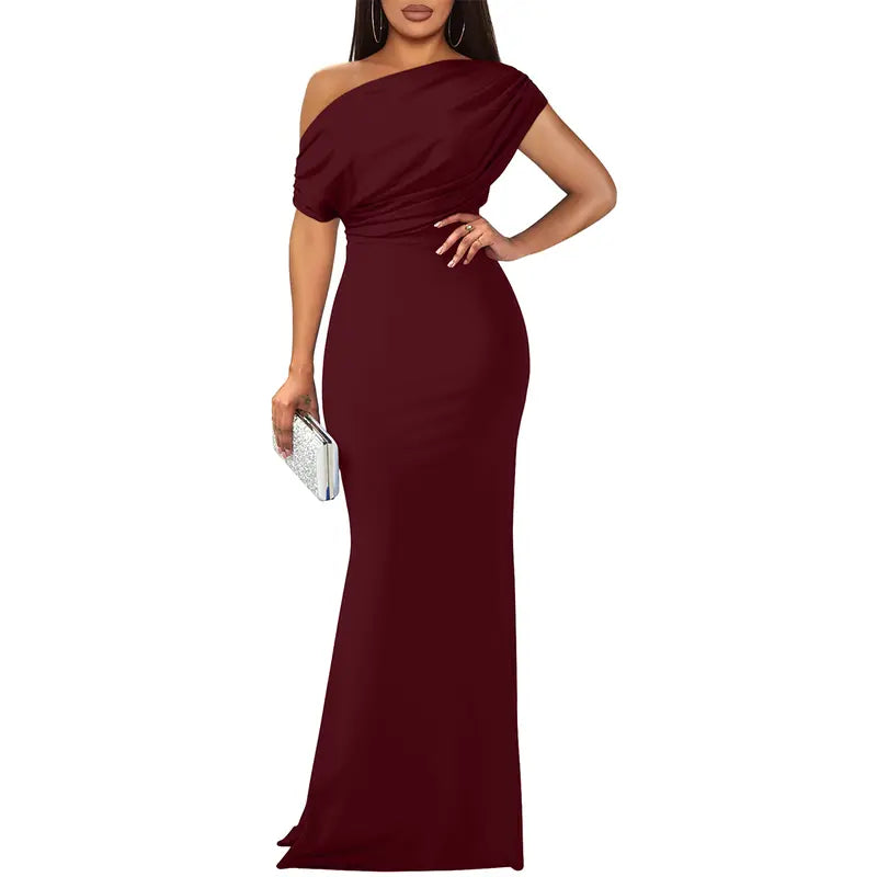 Glamorous Off-Shoulder Bodycon Evening Gown