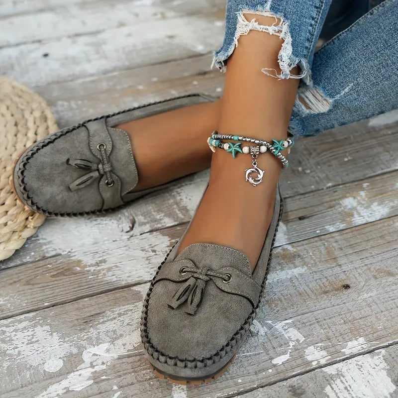 : Annika | Stilfulde Ortopædiske Loafers in Grå van Freya Kobenhavn