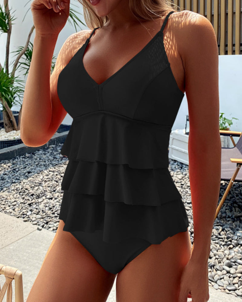 Women's Feminine Ruffle One Piece