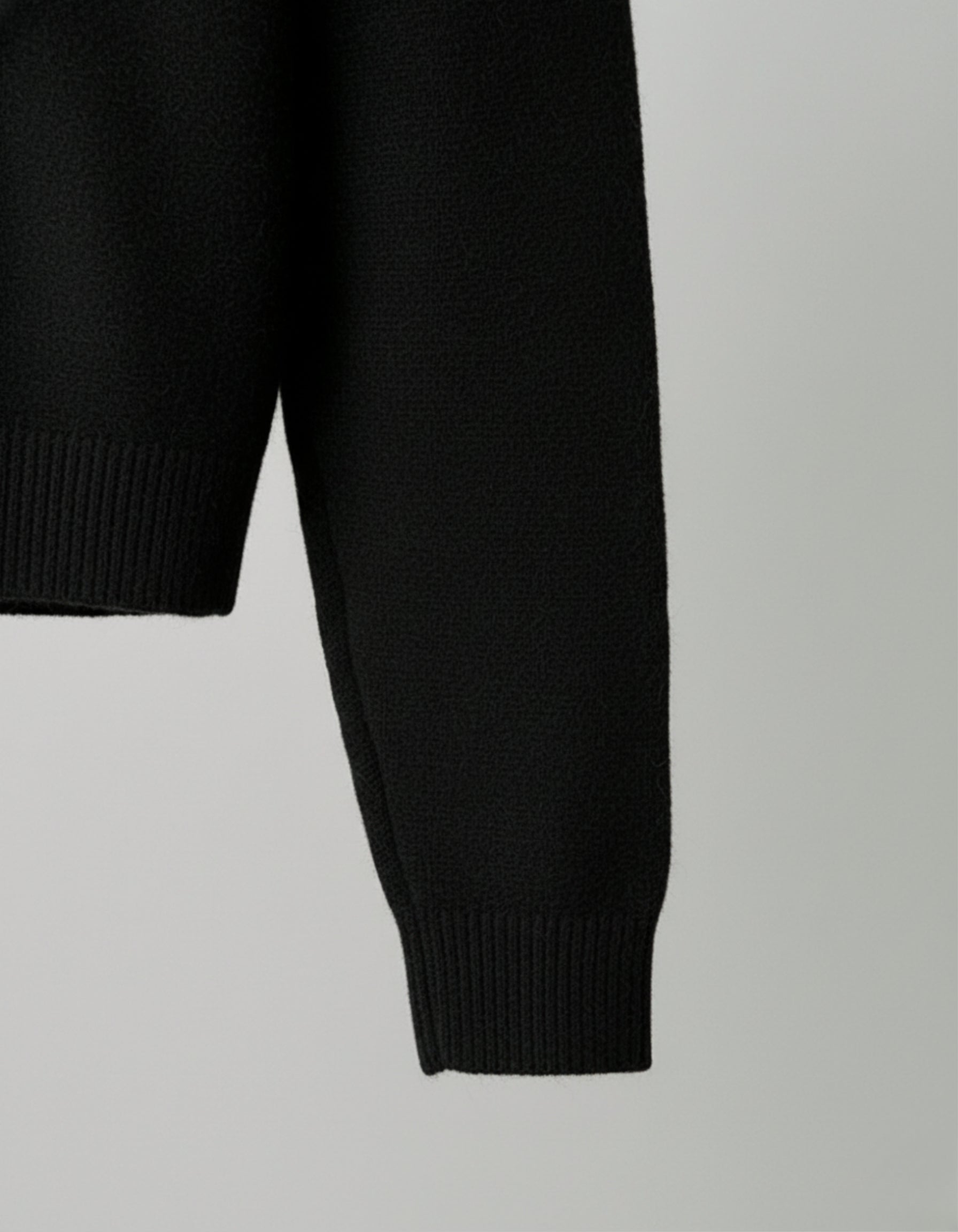 Jersey Polo de Punto de Hombros Caídos para Hombre – Negro