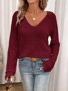 Chic Knit Sweater with a Distinctive Back Design