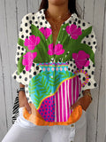 Women's Blooming Vase Blouse